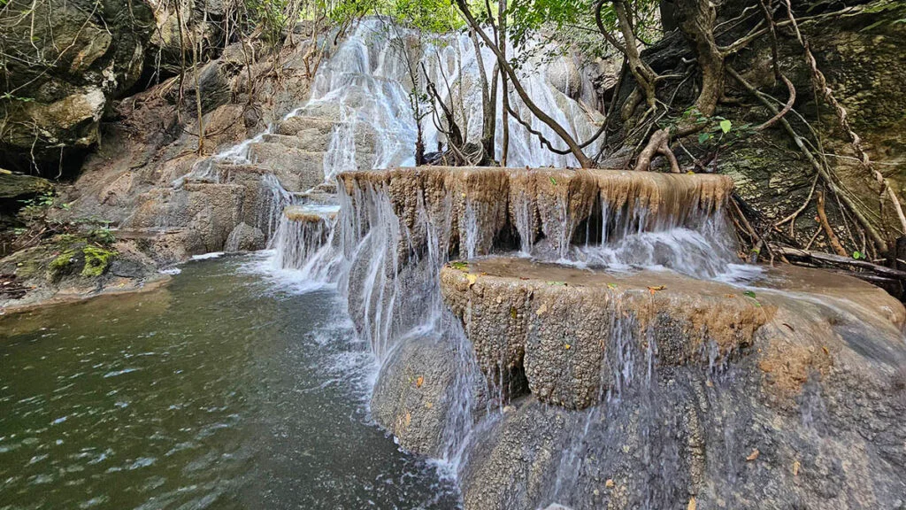 moyo island waterfall